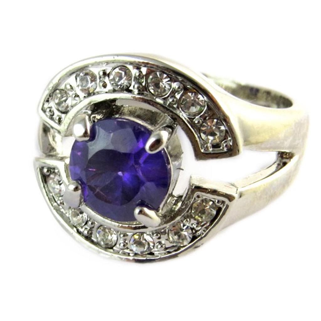 Бело-фиолетовое дизайнерское кольцо 'Courtesans'