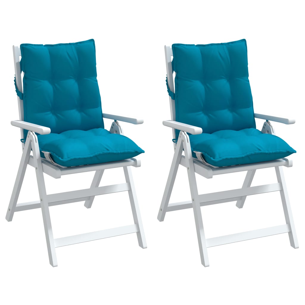 Low back Seat Cushions 2 pcs Light Blue Oxford Fabric