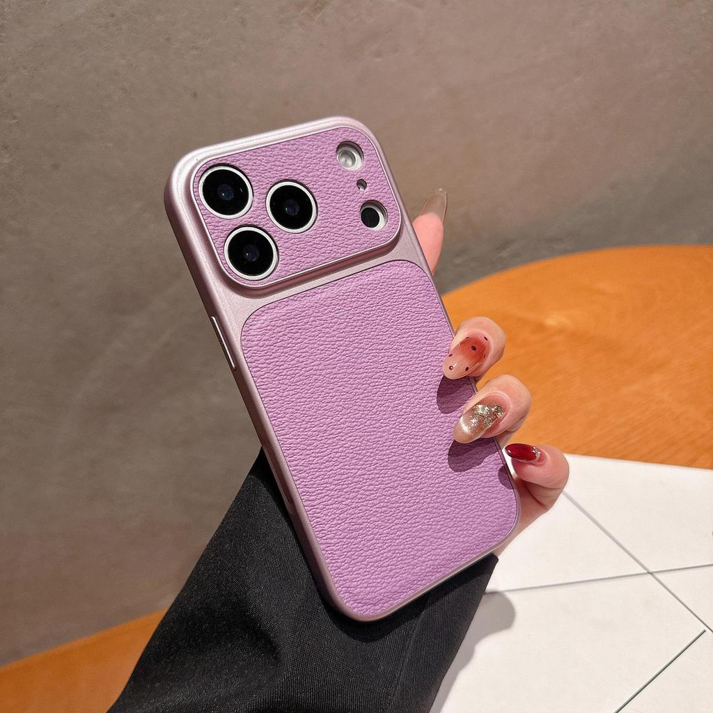 Чехол из искусственной кожи для iPhone 17 Pro Max - Ударопрочный защитный чехол с фактурной поверхностью