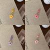 Cute Colored Transparent Small Flower Keychain Pendant For Women Girls Fashion Exquisite Keychain Bag Decoration Accessories