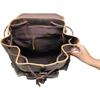16" Brown Leather Backpack Vintage Rucksack Laptop Bag Water Resistant Casual Daypack College Bookbag Comfortable Lightweight