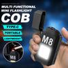 Mini Keychain Flashlight COB Portable Work Light USB Rechargeable Outdoor Camping Fishing Pocket Lamps with Heating Wire