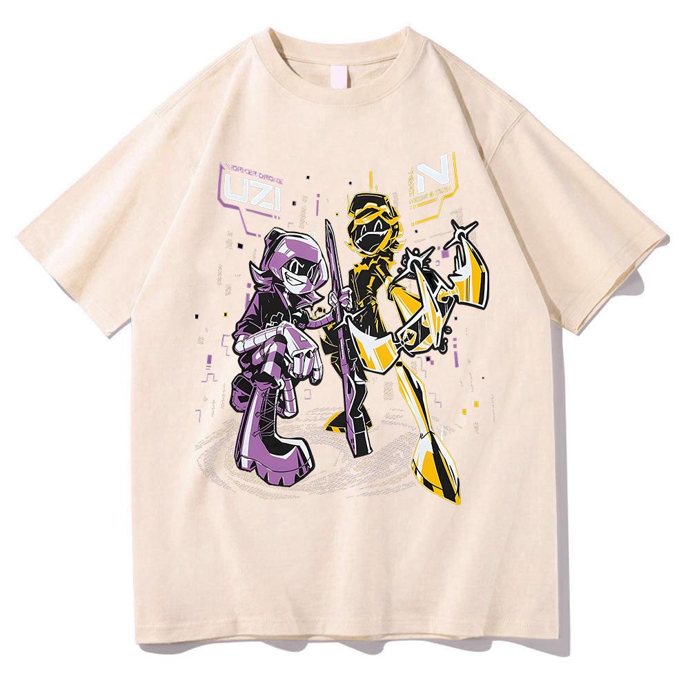 Футболки Murder Drones N и Uzi, модные женские/мужские хлопковые футболки с принтом аниме, одежда в стиле хип-хоп с коротким рукавом, панк, уличная одежда 2000 года, футболка