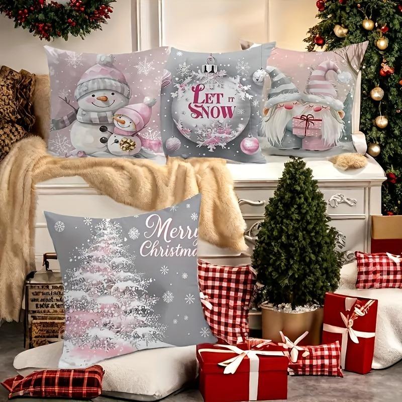 Christmas Decoration Pillowcase Christmas Dwarf Snowman Pillow Cover Sofa Cushion Suite Room Home Decoration New Year Gift