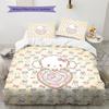 Kuromi Pattern Bedding,Quilt Set Quilt Cover Pillowcase Home Birthday Gift(1 * duvet cover + 2 * pillowcase, without core)