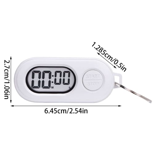 Kitchen Timer with Keychain, Stopwatch for Studying, Running, Cooking