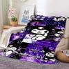 Hellor Kitty Kuromi Printed Blanket Kids Adult Blanket Soft and Warm Bedding for Bed Sofa Outdoor Travel Cover Blanket