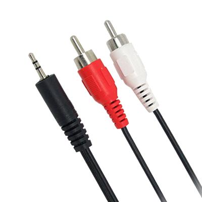 1,2 м 3,9 фута 3,5 мм штекер Jack к 2Rca мужской аудио кабель разветвитель телефон к динамику