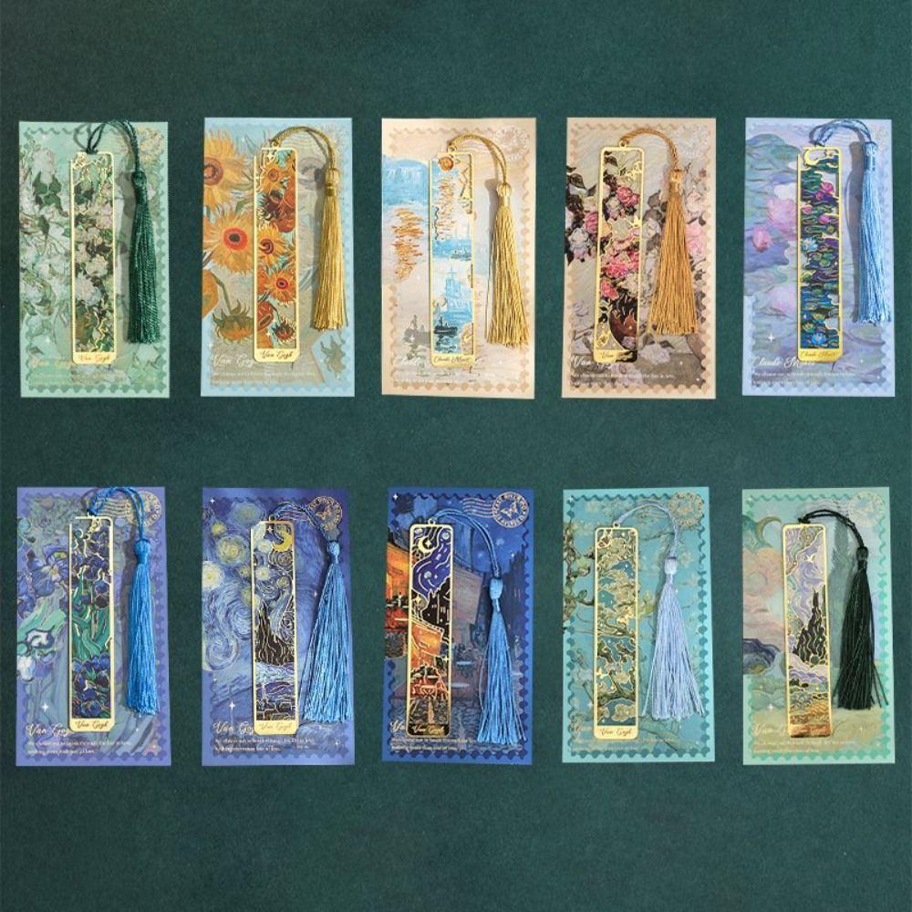 Подарок студенту Металлическая закладка с длинной кисточкой Разделитель страниц Креативная скрепка для книги для чтения