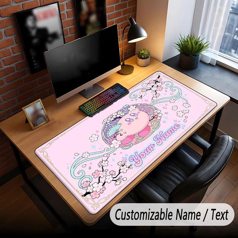 Custom Name Text Big Mouse Pad,Kirby Soft Non Slip Extended Desk Mat For Home Office
