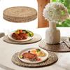 Плетеные ротанговые подставки круглые теплоизолированные подставки для чайных чашек коврики для стола подходят для ресторана дома свадебного декора