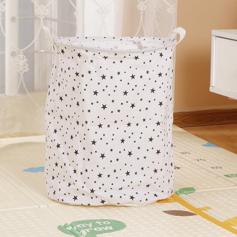 Large Capacity Fabric Laundry Basket Folding Waterproof Clothes Storage Basket Home Children Toy Sundries Storage Bag Organizer