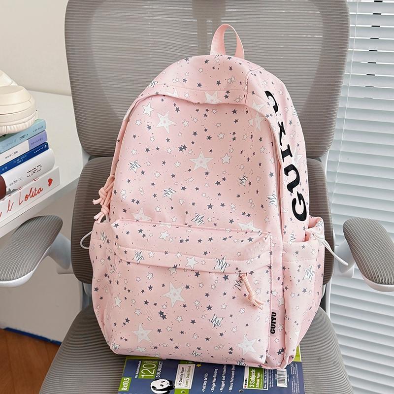 Student Schoolbag Female Star Printed Backpack