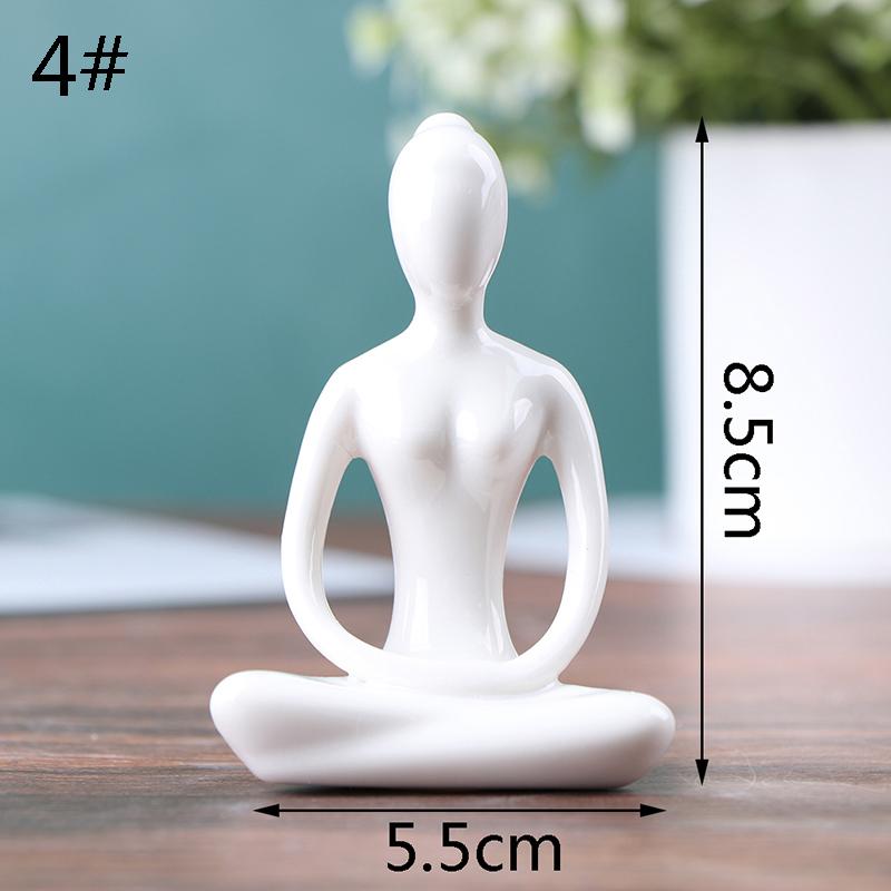 6 стилей медитация поза йоги Статуя Статуэтка Керамическая фигура йоги Декор Орнамент