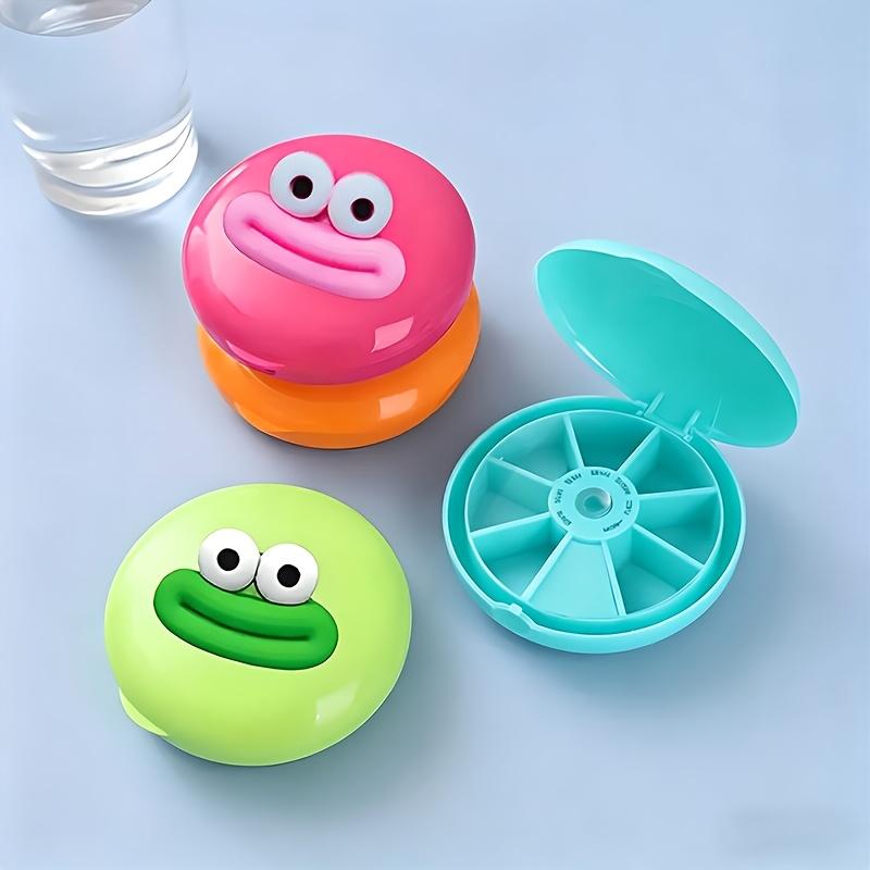 7-Day Portable Capsule Organizer, sealed compartments, cute sausage design, ideal for travel storing pills, jewelry and small items.