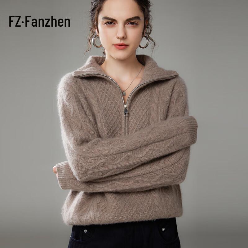 Женский утолщенный кашемировый свитер с высоким воротником Fanzhen