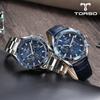 TORSO T503M-SLS Cassiopeia Multi Diamond Watch Мужские металлические часы (кожаный ремешок в комплекте)