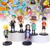 Vibrant Cartoon Anime Pvc Action Figures Set Featuring Luffy Ace Sanji Robin Toys