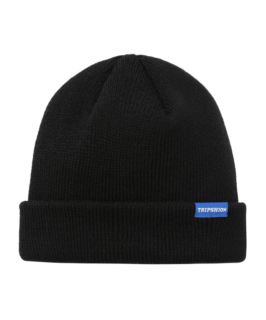 TRIPSHION Шапка-бини Синяя метка - Черная