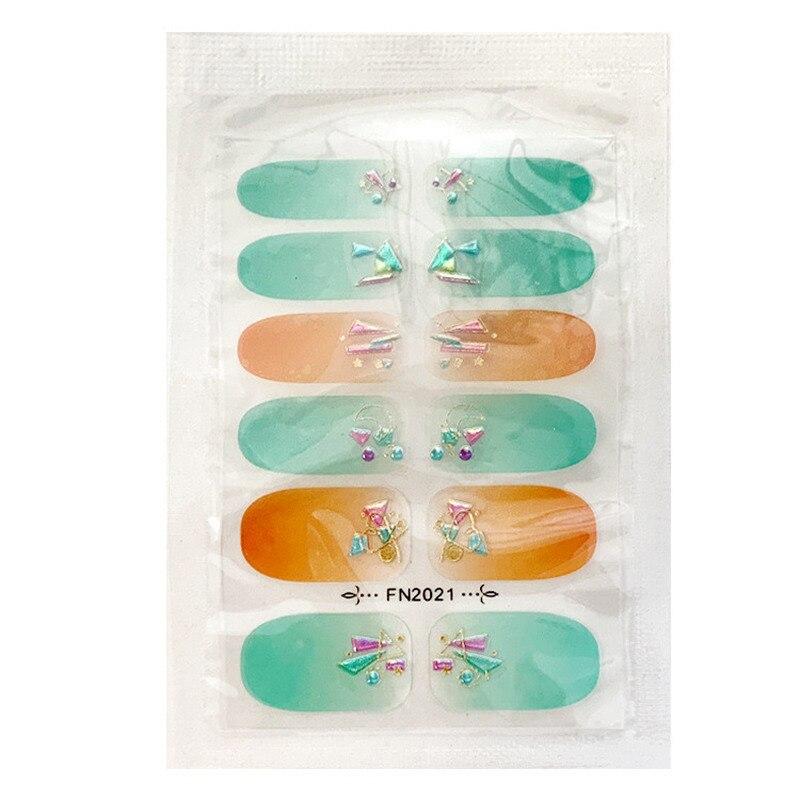 Наклейки для ногтей, бронзирующие, модные, с полным покрытием, наклейки для ногтей, маникюрные летние простые наклейки для ногтей, аксессуары для искусства, сделай сам, инструмент
