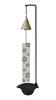 Nambu Tekki Wind Chime with HANABI Gold Hemp Stand, (ivory)