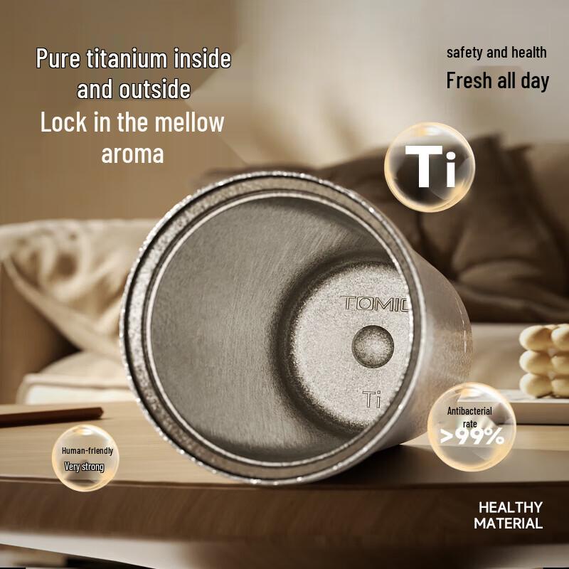TOMIC TW60187Ti Pure Titanium Insulated Travel Mug