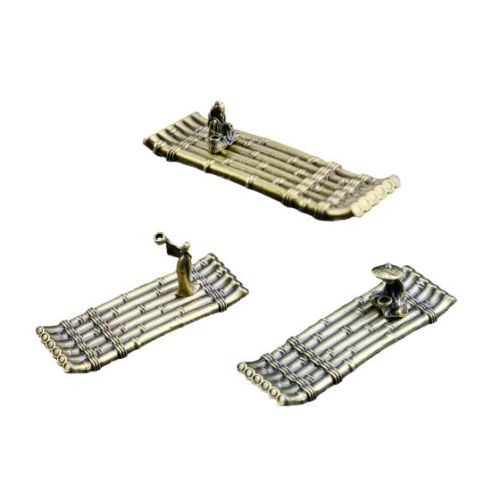 Курильница креативной формы, термостойкая курильница из цинка и сандалового дерева, металлическое украшение для дома