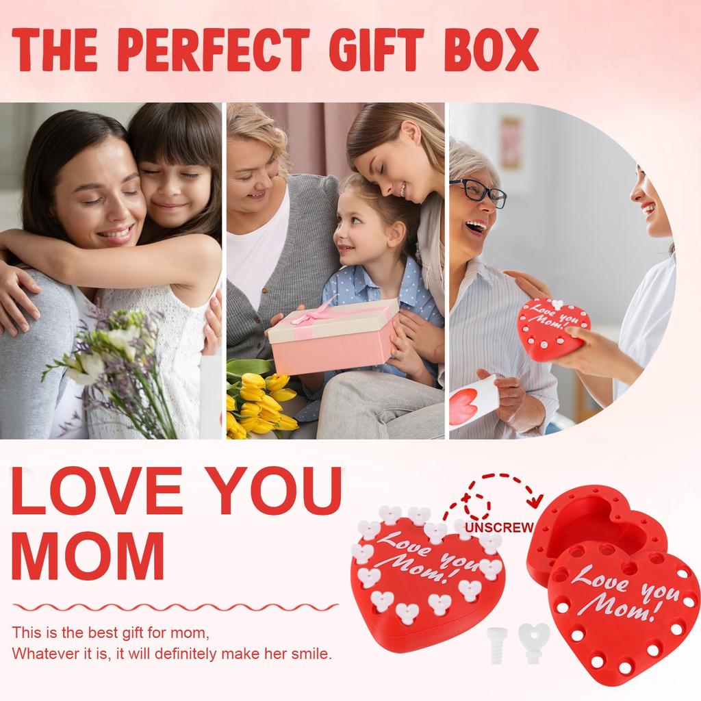 Раздражающая подарочная коробка с винтами на День матери, большая подарочная коробка, розыгрыш с винтами, подарочная коробка, напечатанная на 3D-принтере, подарочная банка для денег, подарочная коробка-головоломка для экономии денег