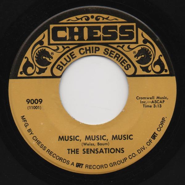 7-дюймовая пластинка SENSATIONS Music Music Music Let Me In 9009 Chess 1972 US Rock Б/у