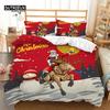 3D С Рождеством Белый Комплект Постельного Белья Кинг Квин Размер Микрофибра Декоративный для Спальни 3D Принт Пододеяльник с Наволочками