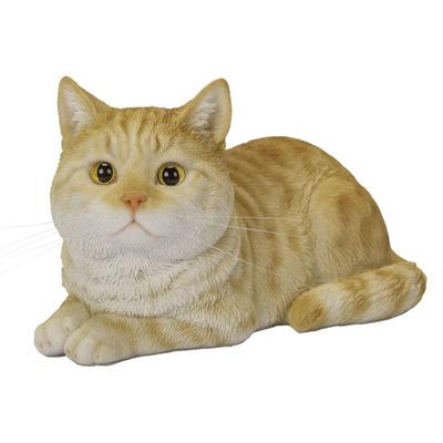 Ubia Лежащая Кошка Табби 17 x x Кукла Животное Сад Милый Кот, 10,5 9,8 см, Фигурка, Украшение, Декорация, Реалистичная, Кот, H24178-A