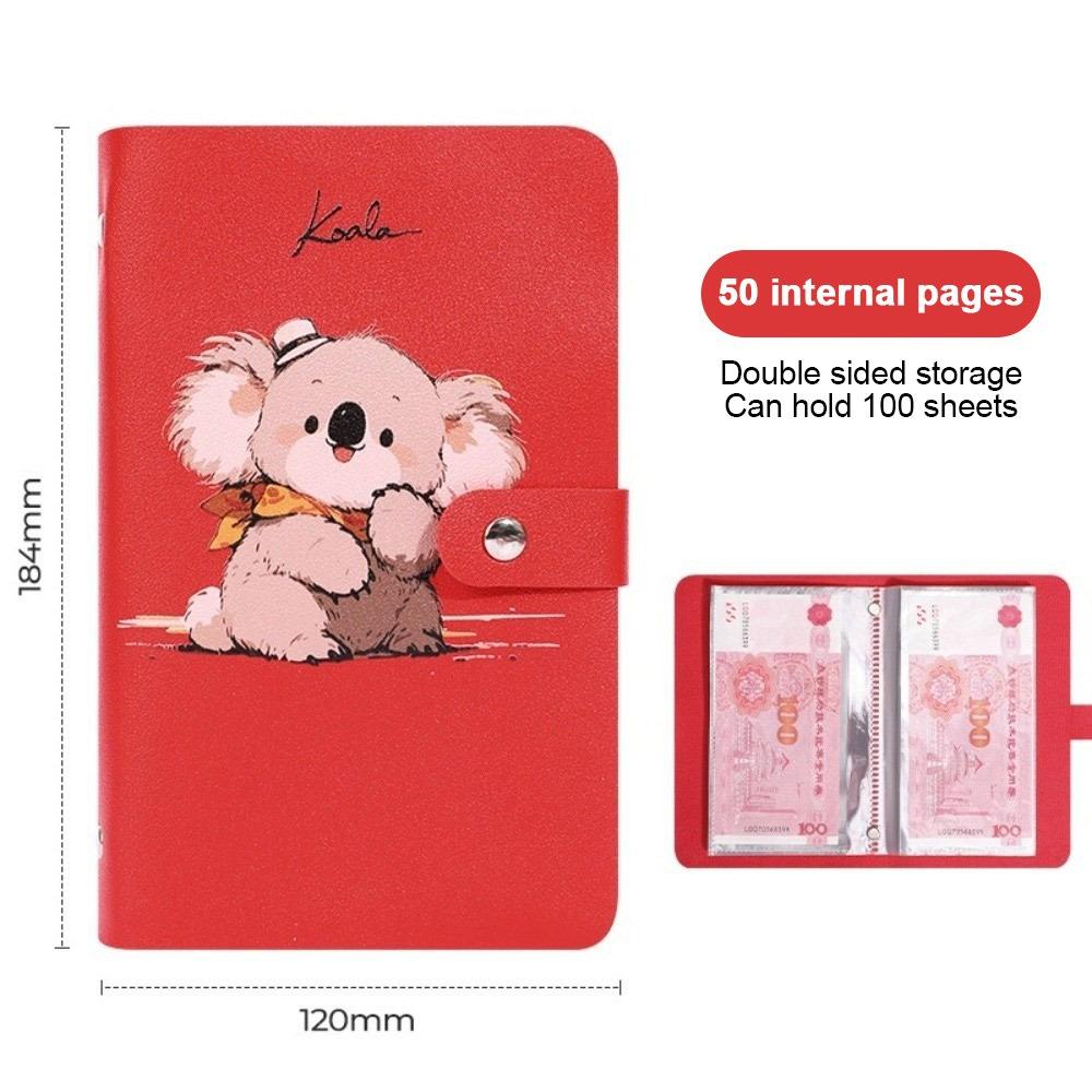 Household Cash Saving Binder PU Leather Money Storage Book Budget Planner Notebook  Budget Tracking