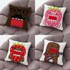 Милая Наволочка D-Domo Kun Плюшевая Ткань Мягкая Наволочка Двусторонний Принт Чехол для Подушки Домашние Подарки