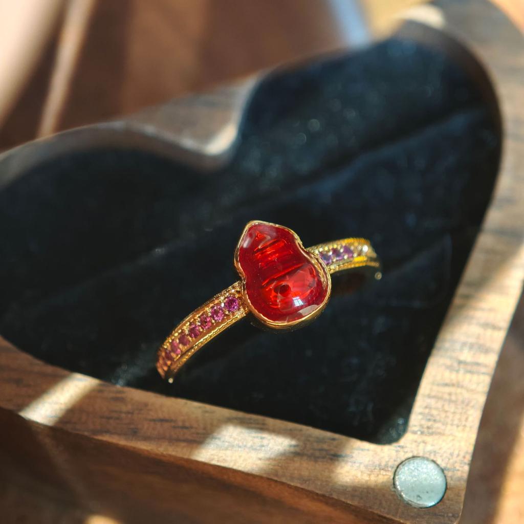 Винтажное матовое кольцо класса люкс рубиново-пурпурного цвета с бриллиантами и эмалью, кольцо на указательный палец, для ношения в несколько рядов, ветер, премиальные универсальные аксессуары