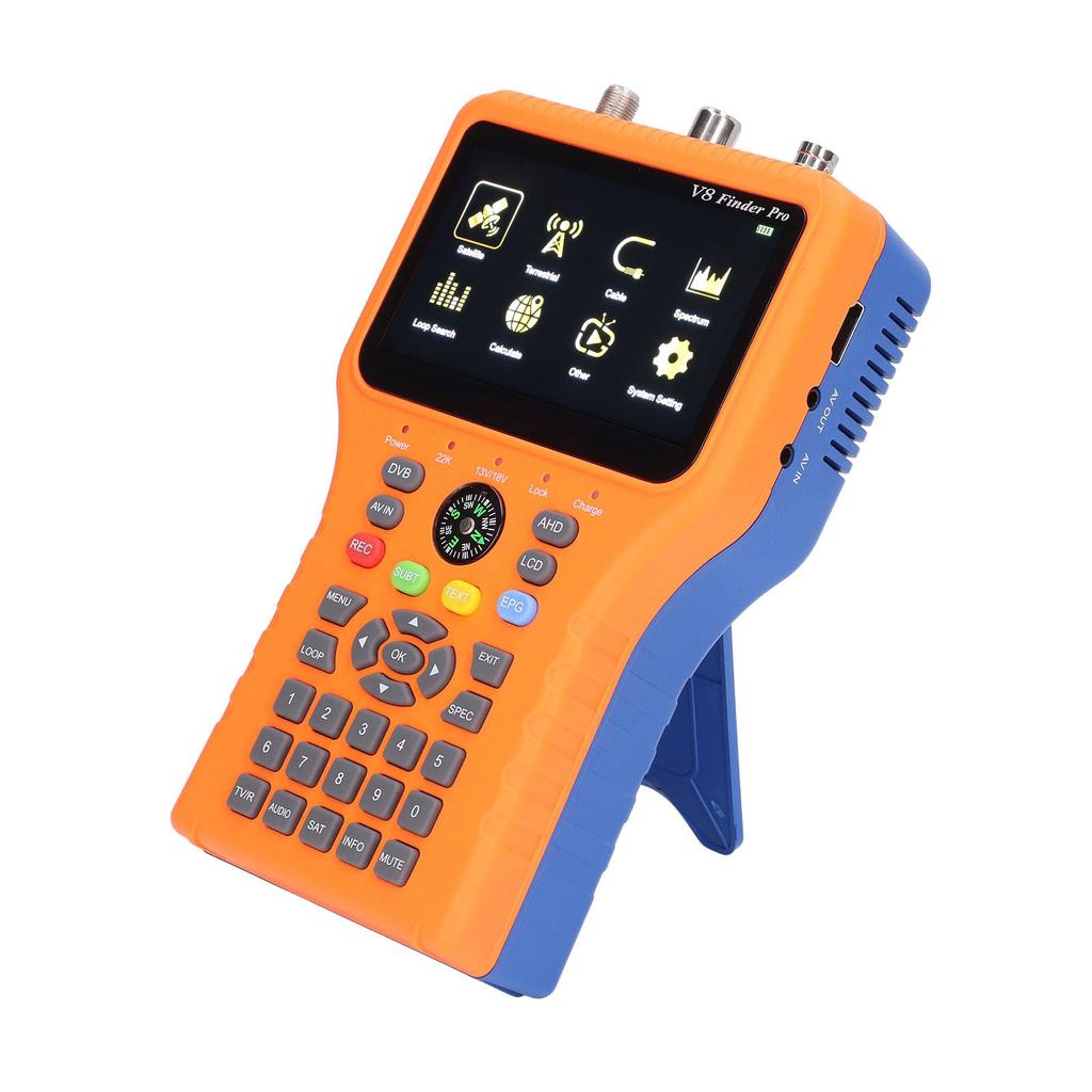 Спутниковый искатель V8 FINDER PRO2 FTA DVB S2 S2X измеритель сигнала с 4,3-дюймовым ЖК-экраном Функция компаса