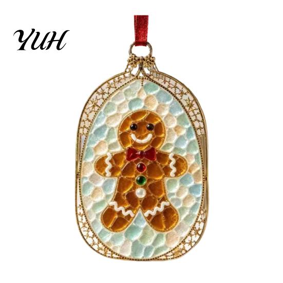 Home Aesthetic Gift Christmas Sea Glass Sun Catcher, Acrylic Hanging Ornament for Bedroom Wall Decoration Holiday Decor, Festive Window Garden