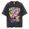 Harajuku Vintage TShirt Japanese Anime Dragon Ball Graphic Oversize T Shirt Washed Tshirt Men Summer Cotton Tops Tees
