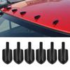 6PCS UV-protected & Weatherproof Black Car EVO-Style PP Roof Shark Fins Spoiler Wing Kit Vortex Generator Car Accessories