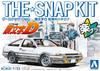 AOSHIMA The Snap Kit CM1 Initial D Takumi's AE86, Pre-Colored Plastic Model Kit, 132 Scale