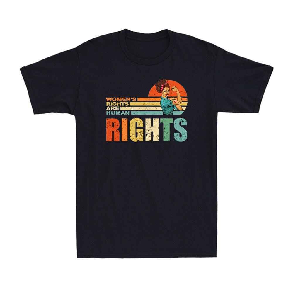 Women's Rights Are Human Rights Feminist Pro Choice Vintage Sunset T-Shirt