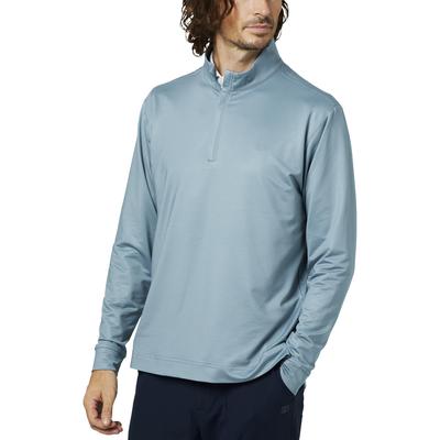 FootJoy Однотонный пуловер с принтом в виде ромбов для гольфа, цвет стальной, размер M, мужская рубашка на молнии 1/4, синий, (FJ-F25-M10, 38560-M)