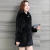 Faux Mink Coat Women's Mid-length Autumn and Winter Thick Plus Size Hooded Fur Coat Women Are Thin