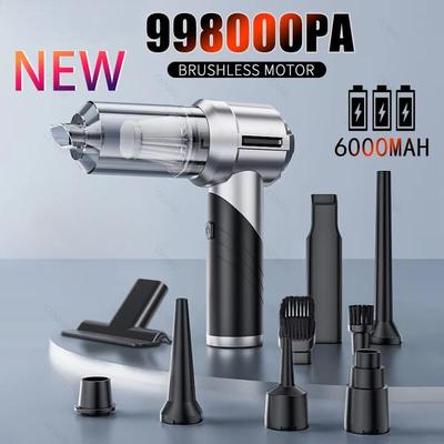Новый беспроводной мини-пылесос двойного назначения для автомобиля и дома 998000 Па, беспроводной мощный портативный ручной пылесос с мощным всасыванием
