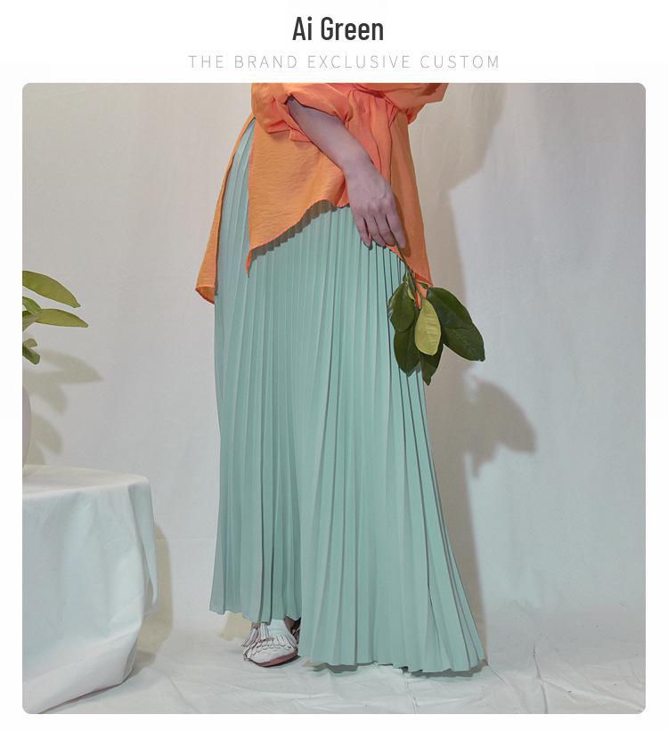 Юбка плиссе большого размера с высокой талией в корейском стиле для женщин