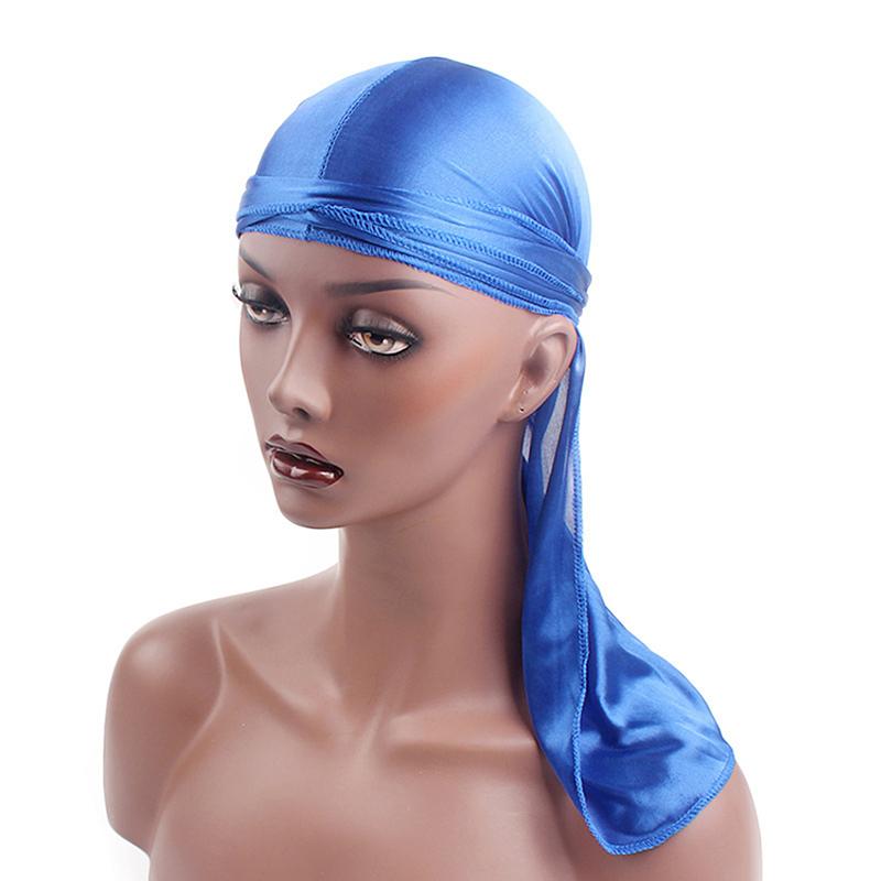 Unisex Men Women Bandana Durag Headwear Headwear Silk Pirate Cap Wrap Hats