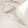Charm Tassel Necklace Triangle Bohemian Collarbone Chain Fashion Multi Layer Necklace  Women