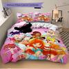 Winx Club Friendship Adventure Print 3Pcs Bedding Setduvet Cover With 2 Bedropillowcase Home Birthday Gift