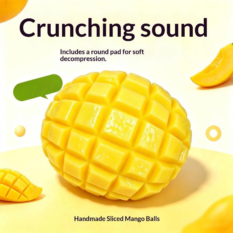 Simulation Crispy Mango Pulp Stress Relief Ball South Korea New Hit Squeeze Fidget Toy