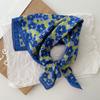 Ретро деревенский маленький квадратный шарф французский художественный хлопковый и льняной шарф женский весенне-осенний летний солнцезащитный и солнцезащитный платок