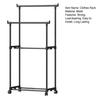 Modern Modular Storage Rack Coat Hanger Strong Load-bearing Easy Assembly Double Rod